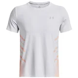 Under Armour UA Iso-Chill Laser Heat SS Shirt, White/Orange Blast - S, (20613600)