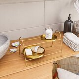 Opviq Dekorativni stalak 35x22x21cm, Zlatne boje | ePonuda.com