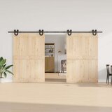  Komplet opreme za drsna vrata 400 cm jeklo črne barve, (22046969) | Shoptok.si