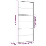  Drsna vrata zlata 90x205 cm mat ESG steklo in aluminij, (20983321) | Shoptok.si