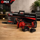  OPEX TOOLS OPX28015 akumulatorska lančana pila 12" 21 V s 2 baterije 3 Ah i koferom – brushless | shoptok.hr