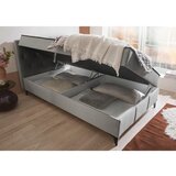 MID.YOU POSTELJA Z VZMETNICO 120 cm x 200 cm , tekstil, leseni material siva | Shoptok.si