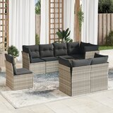 vidaXL 8-dijelni set vrtnih sofa od poliratana s jastucima svjetlosivi | shoptok.hr