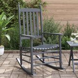 The Living Store Gugalni stol z ukrivljenim sedežem 2 kosa siv trdni topol - Gugalni Stol, (21500508) | Shoptok.si
