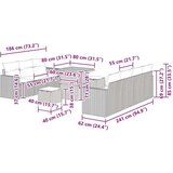  Sjedeća garnitura za vrt 10 pcs Siva poliratan | shoptok.hr