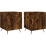 Maison Chic Dvo delni komplet Nočne omarice - Nočne mize dimljeni hrast 40x40x50 cm inženirski les, (21689939) | Shoptok.si