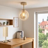 Brilagi LED plafonski luster R GLASS 1xE27/60W/230V prečnik 17 cm bež/zadimljeno bež | Eponuda.com