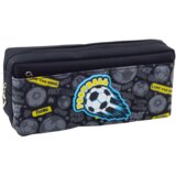 Pencil Case School Organizer with Football Two Pockets Black | shoptok.hr