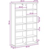 Cd ormar Siva Sonoma 60 x 17 x 92 cm Konstruirano drvo | shoptok.hr