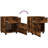  Pisarniška omarica na kolesih dimljeni hrast 45x38x54 cm, (20716082) | Shoptok.si