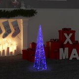vidaXL Akrilni ukrasni stožac s LED svjetlima plavi 60 cm Cijene