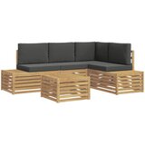  Set vanjskih sofa s jastukom 5 Komad Bijela i antracit | shoptok.hr