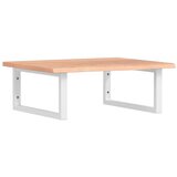  Stenska polica za umivalnik jeklo in trdna hrastovina, (21326311) | Shoptok.si