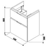 Jika H40J4224025001 Cubito 54 x 40 cm omarica za umivalnik | Shoptok.si