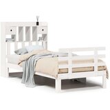 vidaXL Krevet s regalom za knjige bez madraca bijeli 75x190cm borovina | shoptok.hr
