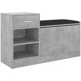  Klupa za cipele siva boja betona 94,5 x 31 x 57 cm drvena | shoptok.hr