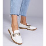 D/CEO marka niezdefiniowana White faux leather loafers with rhinestones Berita | shoptok.hr
