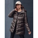 DStreet Women's winter quilted coat with hood BLOOM mokka Cene