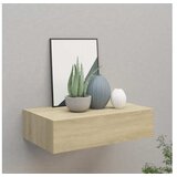  Stenska polica s predalom hrast 40x23,5x10 cm MDF | Shoptok.si