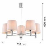 Brilagi Luster na šipci MONTE 5xE27/15W/230V bež/sjajni hrom | Eponuda.com