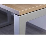 eurokraft pro anny - pisalna miza z ogrodjem iz štirikotne jeklene cevi, šxg 1200 x 800 mm, svetlo siva | Shoptok.si