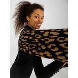 Fashion Hunters Black and camel winter chimney with animal patterns Cene