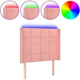 Maison Chic LED posteljno vzglavje - Vzglavna omarica roza 93x16x118/128 cm žamet, (22078221) | Shoptok.si