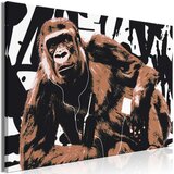  Slika - Pop Art Monkey (1 Part) Narrow Brown 90x60 Cijene