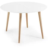 Kave Home blagovaonski stol na razvlačenjeOakland, ⌀ 120 cm