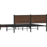 Metalni okvir kreveta bez madraca smeđa boja hrasta 160x200 cm | shoptok.hr