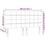  LED uzglavlje tamnosmeđe 180x5x118/128 cm od tkanine | shoptok.hr