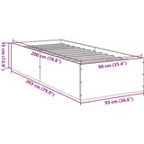  Okvir za krevet boja hrasta 90x200 cm od konstruiranog drva | shoptok.hr