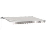 vidaXL Vlečna tenda Svetlo siva in bela. 4,5 × 3 m, (5000252528) | Shoptok.si