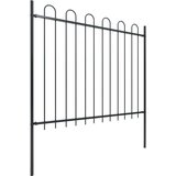  Vrtna ograda s ukrasnim lukovima čelična 11 9 x 1 5 m crna - Crna 1 11.9 m 1.5 m | shoptok.hr