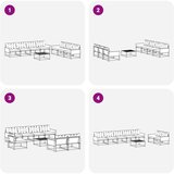  Set vanjskih sofa s jastukom 8 pcs Prirodna i svjetlosiva | shoptok.hr