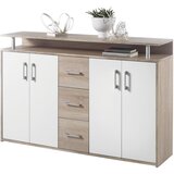 CARRYHOME komoda, bela, hrast sonoma | Shoptok.si