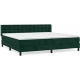  s oprugama i madracem tamnozeleni 200x200 cm baršunasti | shoptok.hr