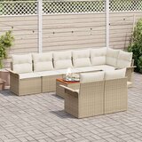  Vrtna garnitura - 3-dijelni set vrtnih sofa s jastučićima bež poli ratan akacija | shoptok.hr