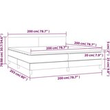  Box spring postelja z vzmetnico črn 200x200 cm blago, (20792031) | Shoptok.si