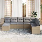  8-delna vrtna jedilnica z blazinami Bež Poly Rattan, (22092298) | Shoptok.si