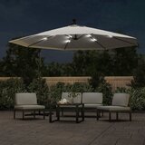  Konzolni vrtni suncobran LED s metalnim stupom 350 cm krem | Shoptok.si