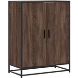 vidaXL Omarica za čevlje rjavi hrast 75x38x97,5 cm inž. les in kovina | Shoptok.si