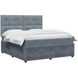  Boxspring krevet s madracem Tamnosiva 180 x 200 cm Baršun | shoptok.hr