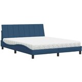  Krevet s madracem plavi 160x200 cm od tkanine - Plava 160 x 200 cm | shoptok.hr