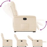  Električni naslonjač na podizanje bež od mikrovlakana | shoptok.hr