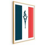  Plakat - French Flag with a Torch 29.7x42 Zlatni okvir s margom | shoptok.hr