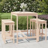 The Living Store Vrtna barska garnitura 5-delna trdna borovina - Vrtna Barska Garnitura, (21466431) | Shoptok.si