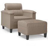  Fotelj s stolčkom za noge taupe 60 cm blago iz mikrovlaken, (20909907) | Shoptok.si