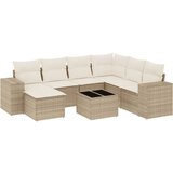 Maison Chic Seti vrtnega pohištva - Vrtna garnitura - Vrtni pohištvo set 8-delna z blazinami bež poli ratan, (21799642) | Shoptok.si