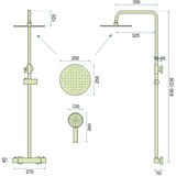 REA Bath Tuš set s termostatom REA VINCENT NICKEL BRUSH INOX | shoptok.hr